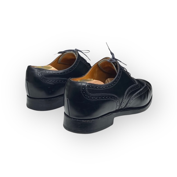 Polo Ralph Lauren ❁ Classic Oxford Wingtip Dress Shoes ❁ Black Leather ❁ 11.5 - Picture 4 of 17